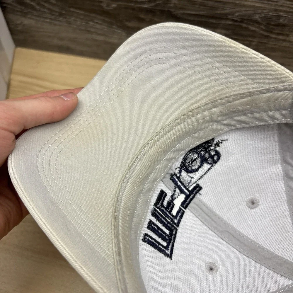 MET Logo Vantage‎ Hat Cap Strap Back Mens One Size Beige Twill Baseball